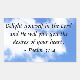 Adesivo Retangular Salmo 37:4