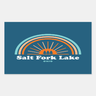 Adesivo Retangular Salt Fork Lake Ohio Rainbow