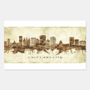 Adesivo Retangular Salt Lake City Utah