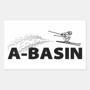 Adesivo Retangular Saltador de esqui Arapahoe Basin Colorado