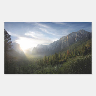 Adesivo Retangular Salto do Vale do Yosemite do Ponto de Inspiração