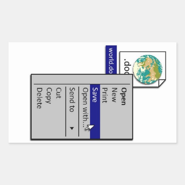 Adesivo Retangular Salve o mundo, em todo o mundo (Frente)