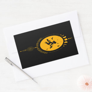 Adesivo Retangular Samhain Blessings, bruxa