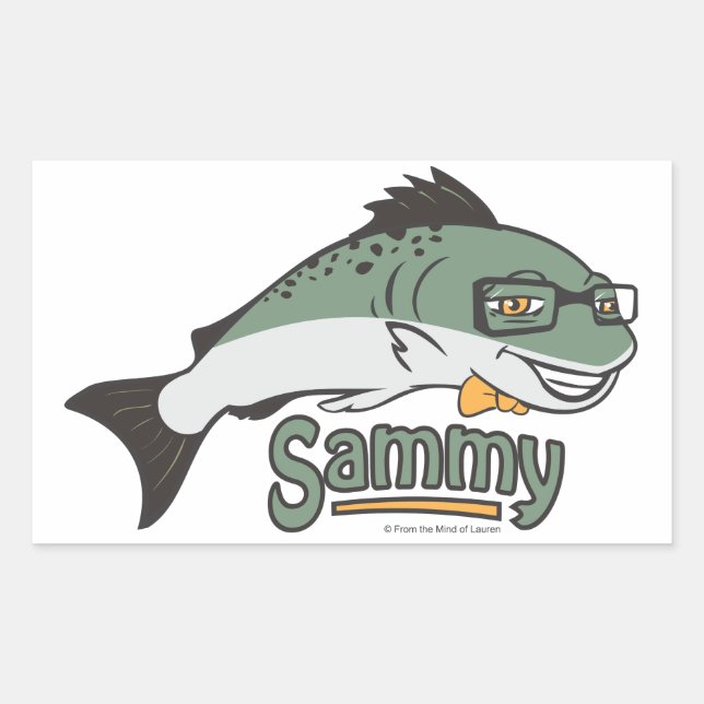 Adesivo Retangular Sammy - Sticker (Frente)