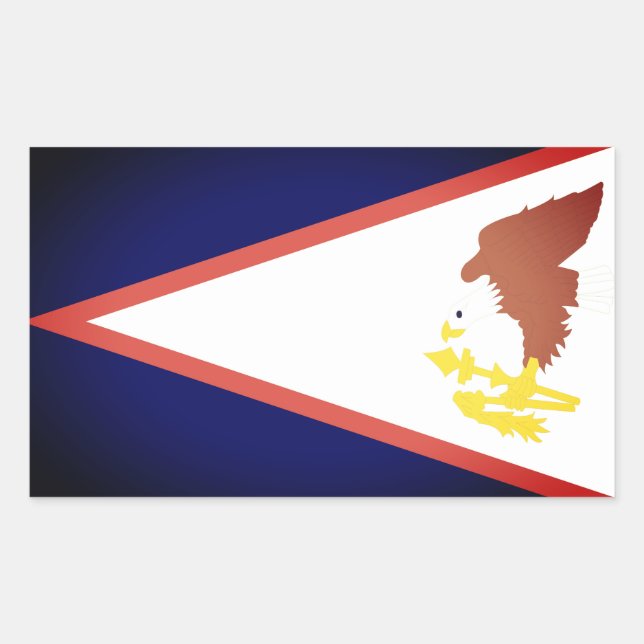 Adesivo Retangular Samoa americana Flag (Frente)