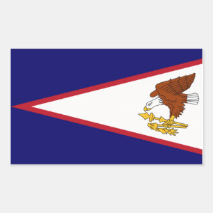 Adesivo Retangular Samoa americana Flag