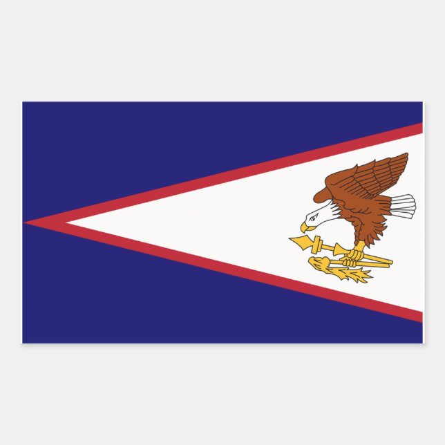 Adesivo Retangular Samoa americana Flag (Frente)