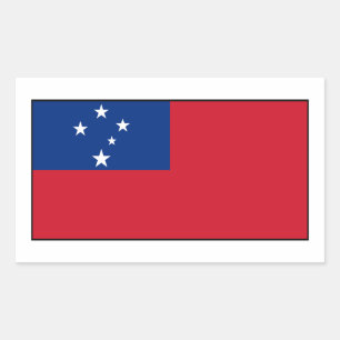 Adesivo Retangular Samoa - Bandeira de Samoa