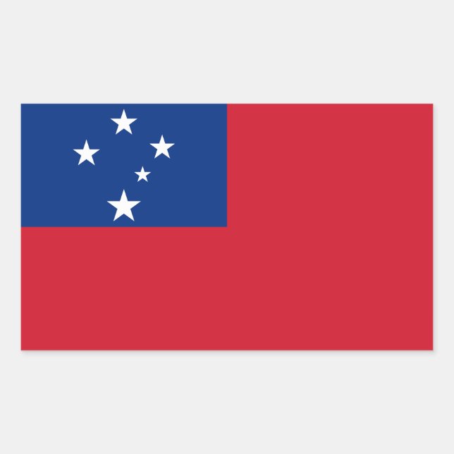 Adesivo Retangular Samoa Flag (Frente)
