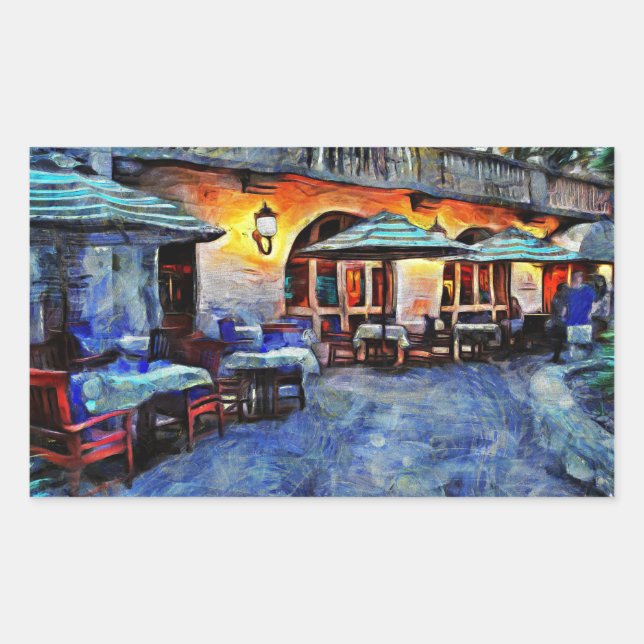 Adesivo Retangular San Antonio Cafe (Frente)