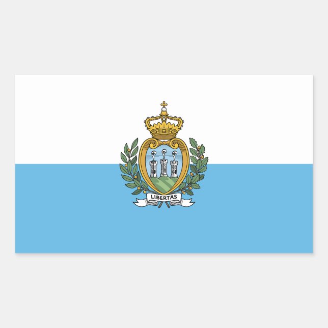 Adesivo Retangular San Marino Flag (Frente)