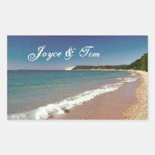 Adesivo Retangular Sandy Beach com ondas