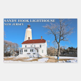 Adesivo Retangular Sandy Hook Lighthouse, New Jersey Stickers