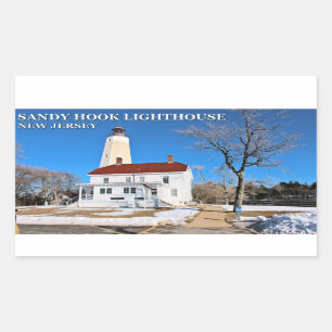 Adesivo Retangular Sandy Hook Lighthouse, New Jersey Stickers