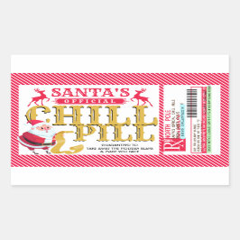 Adesivo Retangular Santa's Chill Pill Christmas Sticker