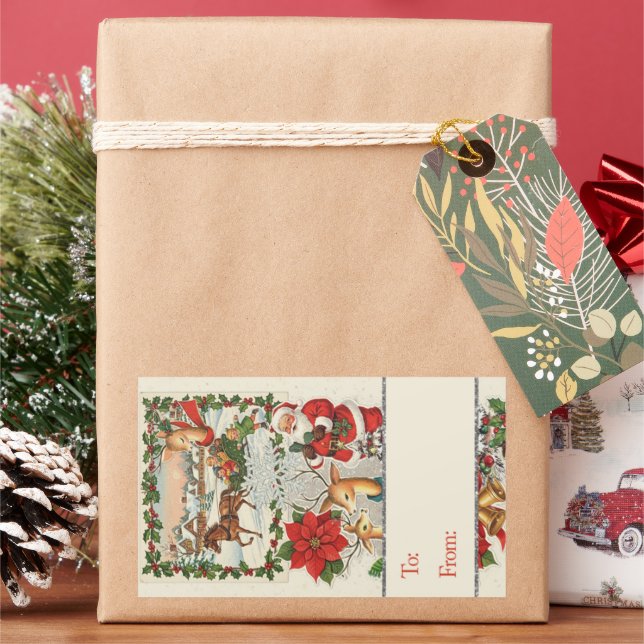 Adesivo Retangular Santa's Sleigh Ride: Classic Holiday (Feriado)