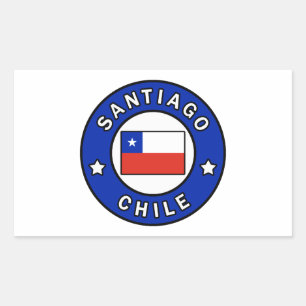 Adesivo Retangular Santiago o Chile