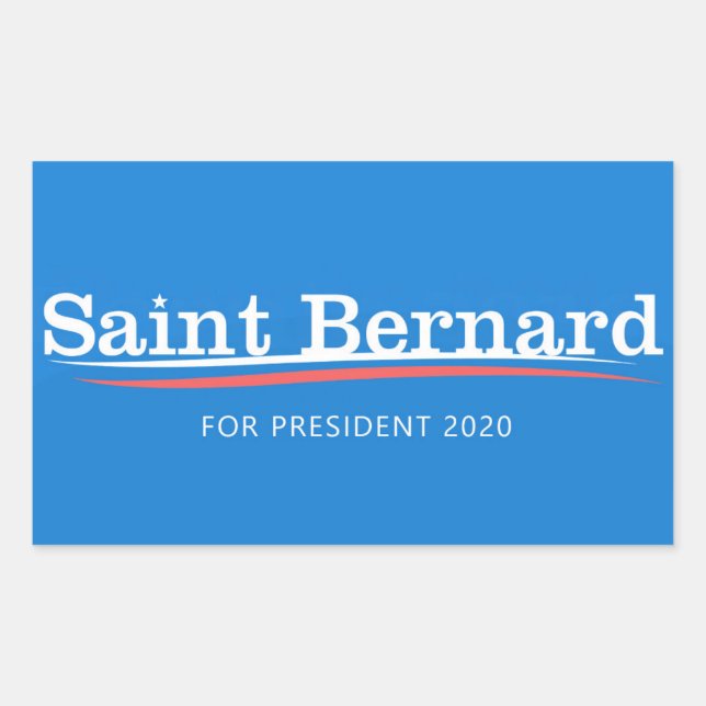 Adesivo Retangular Santo Bernard Sticker (Frente)