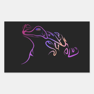 Adesivo Retangular Sapo estilizado