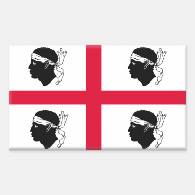 Adesivo Retangular Sardenha (Itália) Flag (Frente)