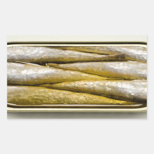 Adesivo Retangular Sardinhas enlatadas