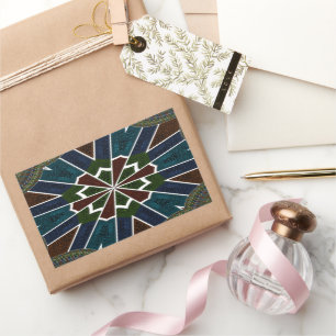 Adesivo Retangular Sari inspirou Design com detalhes de insinuação