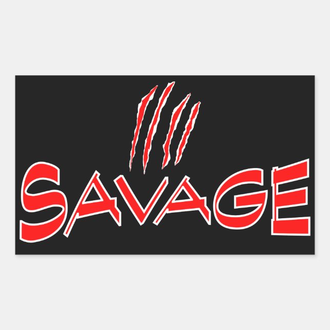 Adesivo Retangular Savage (Frente)