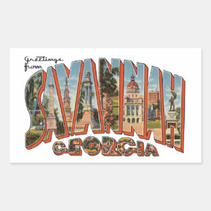 Adesivo Retangular Savannah GA