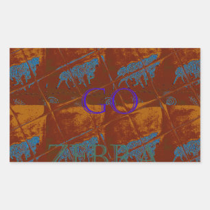 Adesivo Retangular Savannah Safari deixa Zebra Hakuna Matata mais