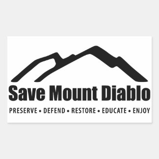 Adesivo Retangular Save Mount Diablo Sticker
