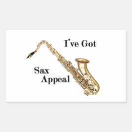 Adesivo Retangular saxofone