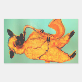 Adesivo Retangular Saxofone: Ovelha