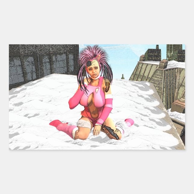 Adesivo Retangular Sci Fi Snow Punk (Frente)