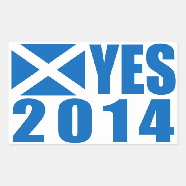 Adesivo Retangular Scotland 2014 YES Sticker (Frente)