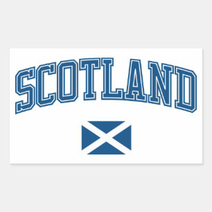 Adesivo Retangular Scotland + Bandeira