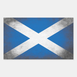 Adesivo Retangular Scotland Flag Grunge