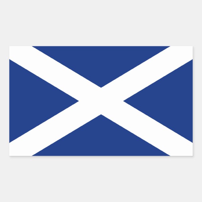 Adesivo Retangular Scotland Flag - Scottish Saltyre Stickers (Frente)