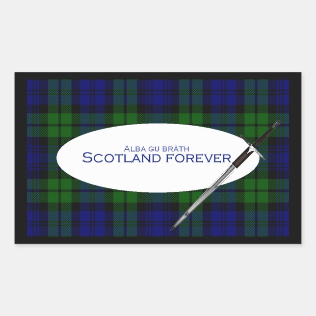 Adesivo Retangular Scotland Forever Alba gu bràth (Frente)