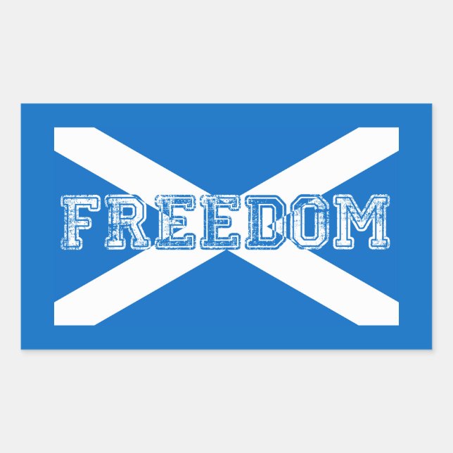 Adesivo Retangular Scotland Freedom (Frente)