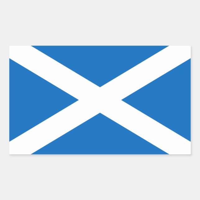 Adesivo Retangular Scotland/Scottish Flag - Reino Unido (Frente)