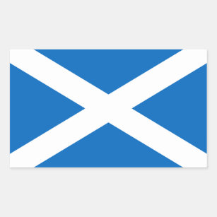 Adesivo Retangular Scottish Flag of Scotland Santo Andrew's Cross Sal