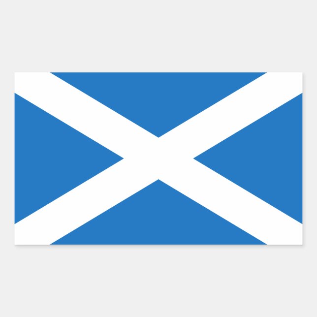 Adesivo Retangular Scottish Flag of Scotland Santo Andrew's Cross Sal (Frente)