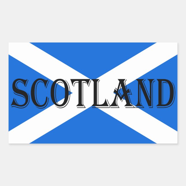 Adesivo Retangular Scottish Flag Scotland stkcnt (Frente)
