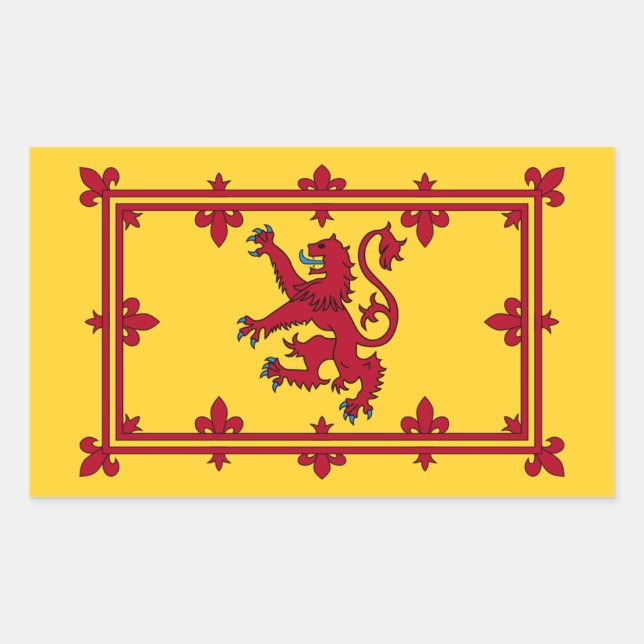 Adesivo Retangular Scottish Royal Banner, Escócia (Frente)
