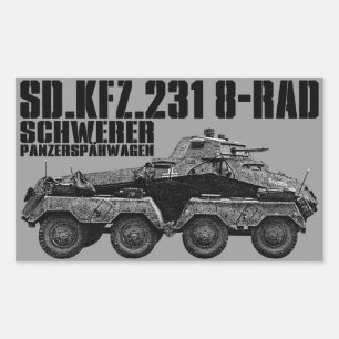 Adesivo Retangular Sd.Kfz. 231 (8-Rad)