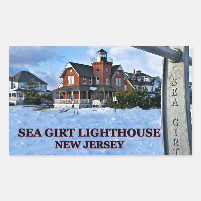 Adesivo Retangular Sea Girt Lighthouse, New Jersey Stickers (Frente)