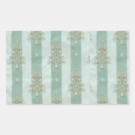 Adesivo Retangular Seafoam Stiped Velvet-Look Diamond Trees
