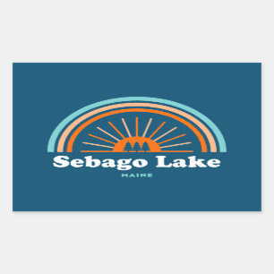 Adesivo Retangular Sebago Lago Maine Rainbow