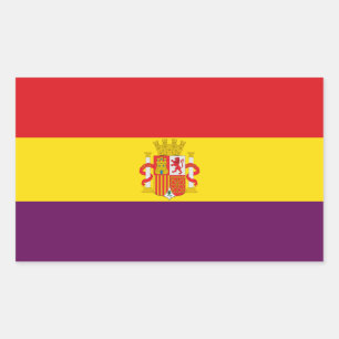Adesivo Retangular Segunda bandeira da República Espanhola