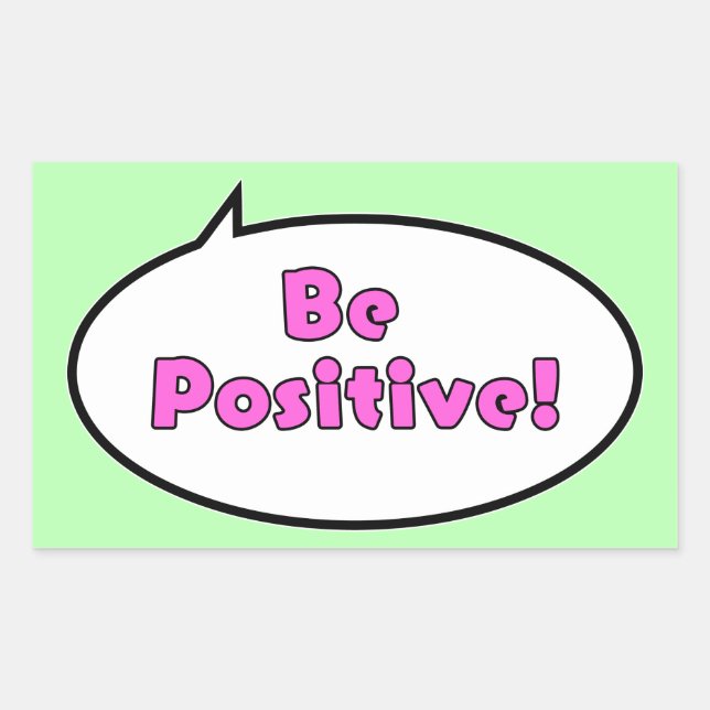 Adesivo Retangular Seja Positivo! (Frente)
